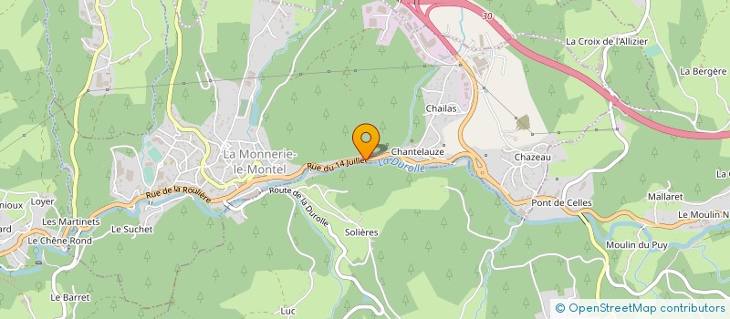 localisation de l'entreprise POLISSAGE DUROLLIEN à LA MONNERIE-LE-MONTEL