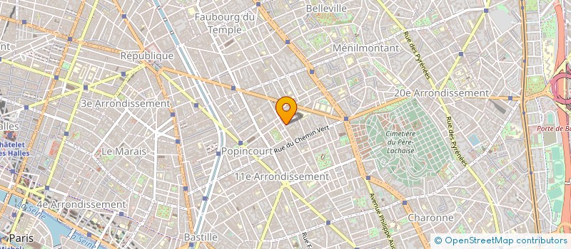 localisation de l'entreprise POLISSAGE GALVANOPLASTIE INDUSTRIELS à PARIS