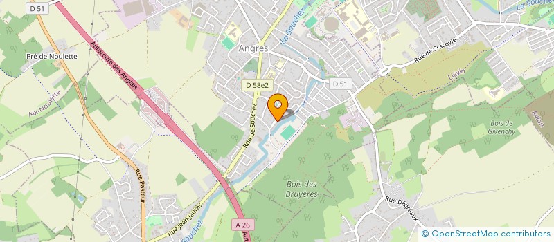 localisation de l'entreprise POLKABARET à ANGRES