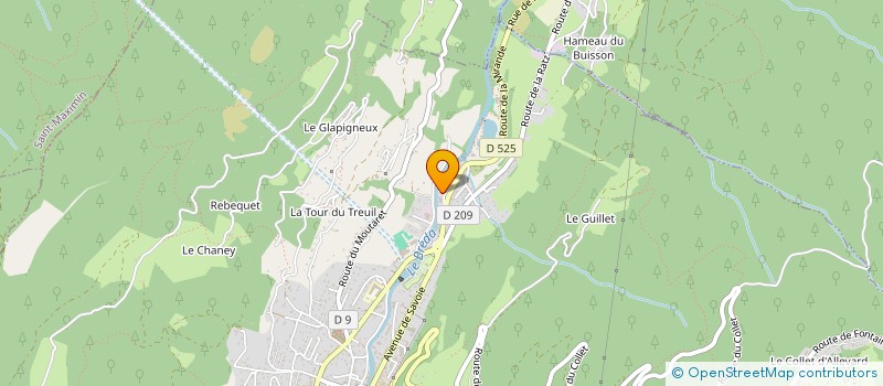 localisation de l'entreprise POLLET ANTHONY CHARPENTE à ALLEVARD