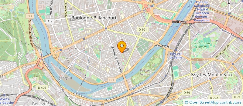 localisation de l'entreprise POLLET INDUSTRIE à BOULOGNE-BILLANCOURT