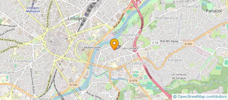 localisation de l'entreprise POLLINA à LIMOGES