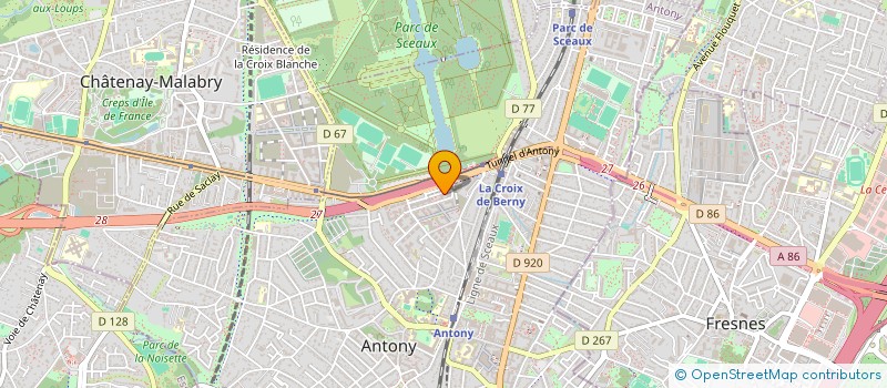 localisation de l'entreprise POLLUX à ANTONY