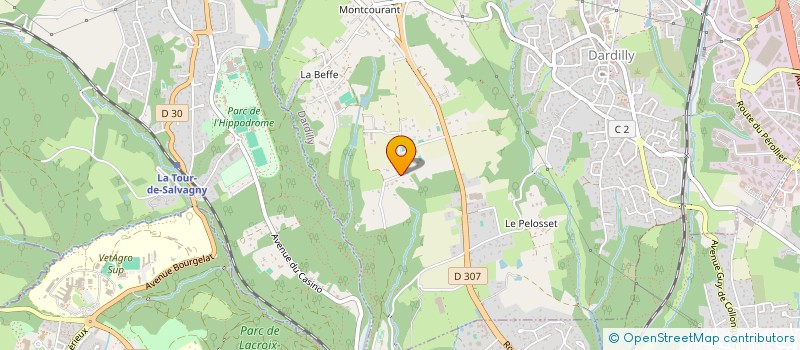 localisation de l'entreprise POLY 69  DARDILLY