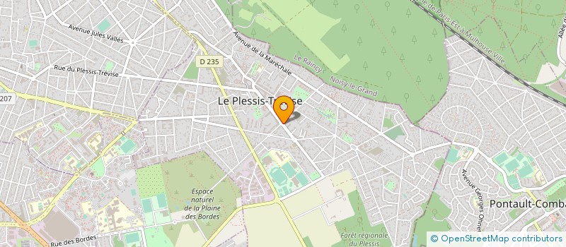 localisation de l'entreprise POLY - BAT - RENOV  LE PLESSIS-TREVISE
