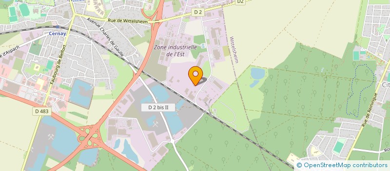 localisation de l'entreprise POLY COMPOSITE à CERNAY