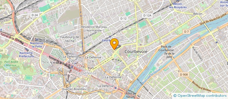 localisation de l'entreprise POLY DECOR à COURBEVOIE