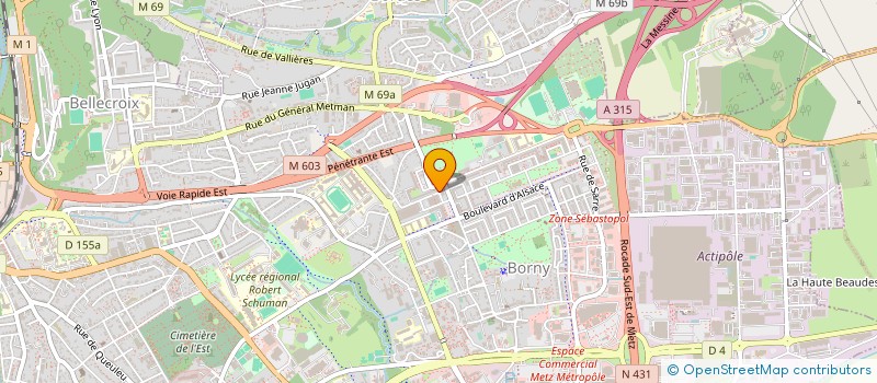 localisation de l'entreprise POLY-FRANCE à METZ