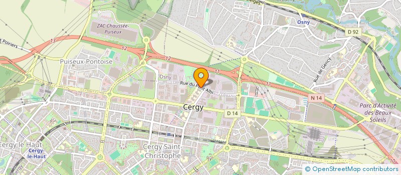 localisation de l'entreprise POLY INFORMATIQUE ENGEENERING à CERGY