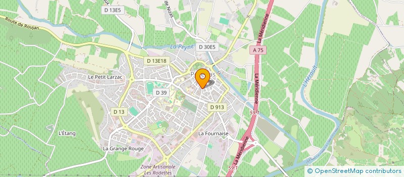 localisation de l'entreprise POLY-SERVICES à PEZENAS