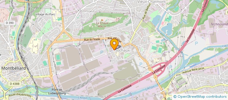 localisation de l'entreprise POLY-STRUCTURES à SOCHAUX