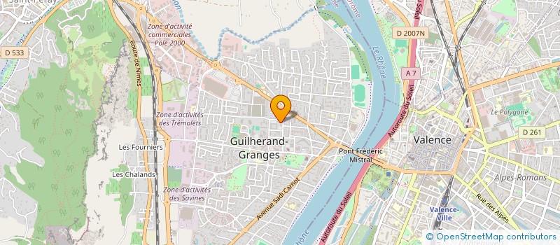 localisation de l'entreprise POLY VALENCE à GUILHERAND-GRANGES