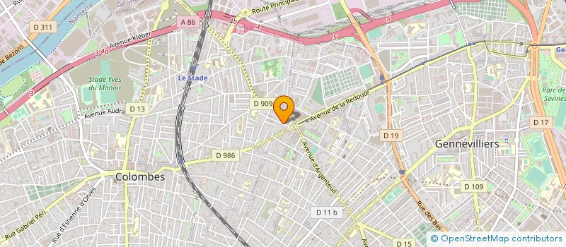 localisation de l'entreprise POLY-VIDEO-SYSTEMS à COLOMBES