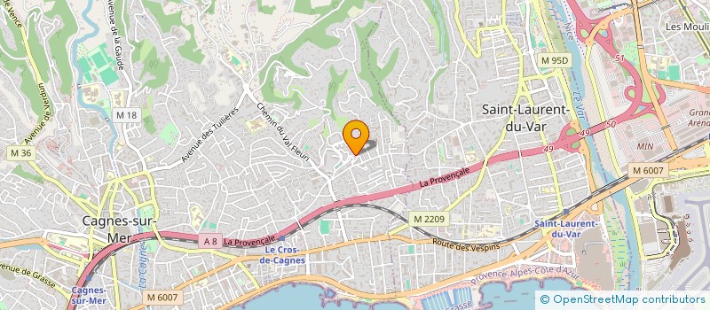 localisation de l'entreprise POLY VTC  CAGNES-SUR-MER