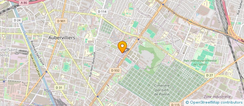 localisation de l'entreprise POLY Z BAT  AUBERVILLIERS