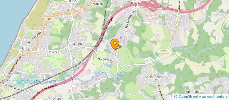 localisation de l'entreprise POLYANE à BIDART