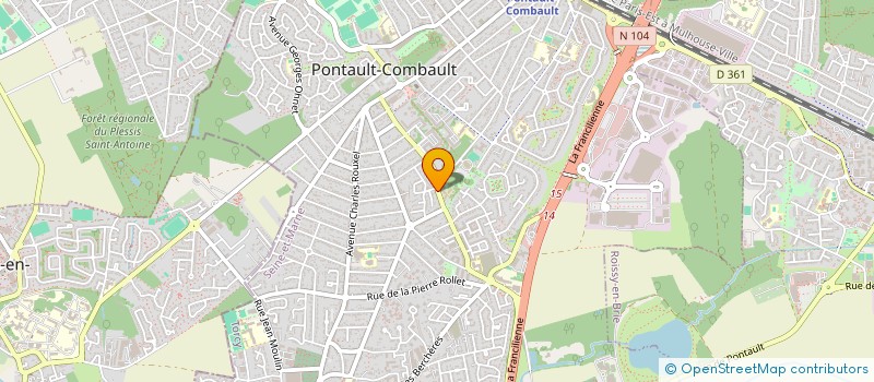 localisation de l'entreprise POLYBACHE S A R L à PONTAULT-COMBAULT