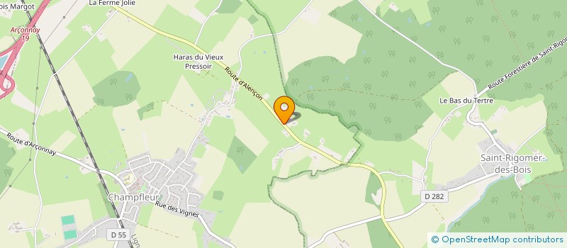 localisation de l'entreprise POLYBAT  CHAMPFLEUR