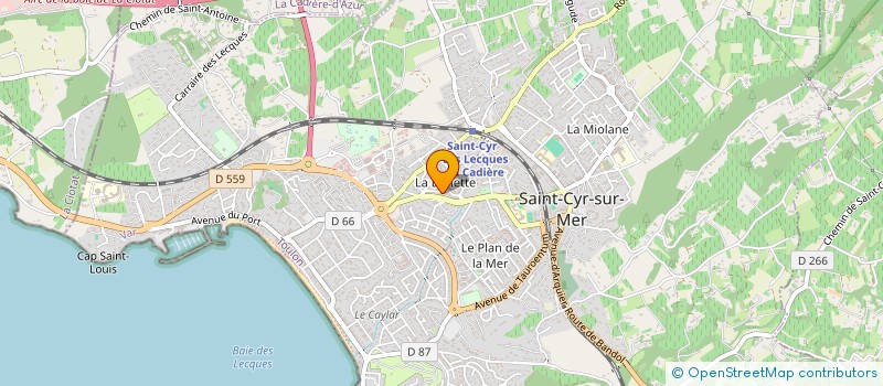 localisation de l'entreprise POLYBAT SERVICE à SAINT-CYR-SUR-MER