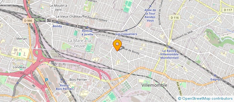 localisation de l'entreprise POLYBETON FRANCE à VILLEMOMBLE