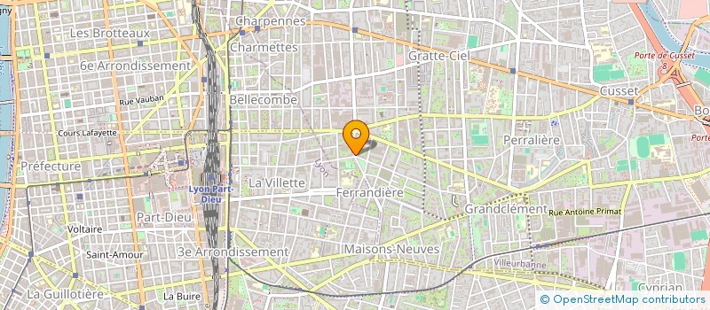 localisation de l'entreprise POLYBURO  VILLEURBANNE