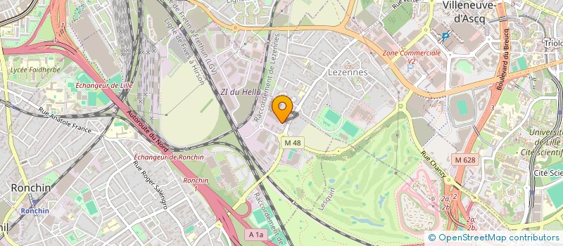 localisation de l'entreprise POLYCHROME  RONCHIN