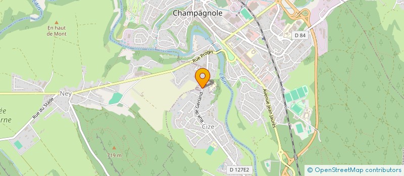 localisation de l'entreprise POLYCHROME  CHAMPAGNOLE