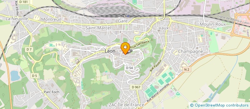 localisation de l'entreprise POLYCLINIQUE CHIRURGICALE NOTRE DAME à LAON
