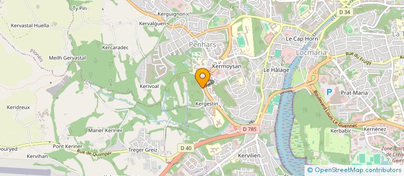 localisation de l'entreprise POLYCLINIQUE DE CORNOUAILLE  QUIMPER