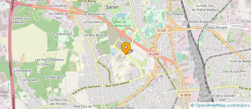 localisation de l'entreprise POLYCLINIQUE LONGUES ALLEES à SARAN