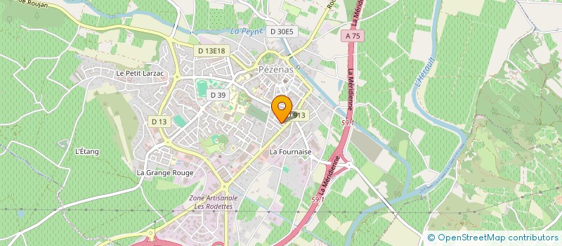 localisation de l'entreprise POLYCLINIQUE PASTEUR à PEZENAS