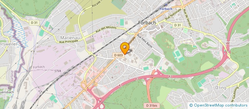 localisation de l'entreprise POLYDECO EST  FORBACH