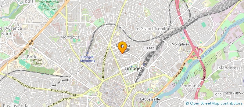 localisation de l'entreprise POLYGLOTTE PROD à LIMOGES