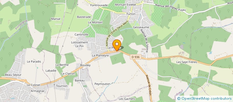 localisation de l'entreprise POLYGONE  NERIGEAN