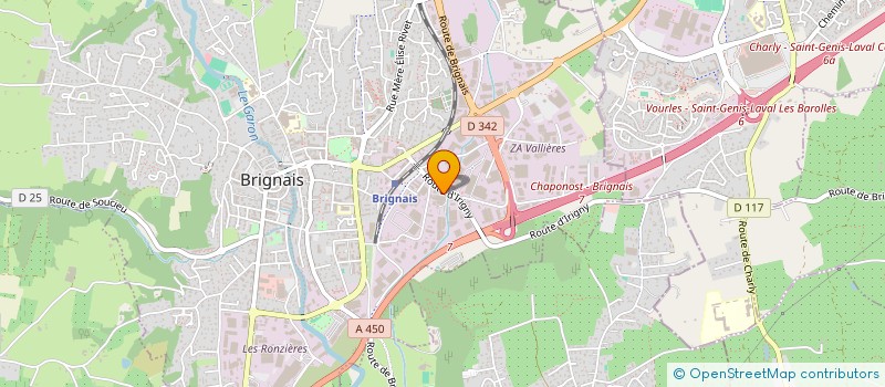 localisation de l'entreprise POLYGONE VERT à BRIGNAIS