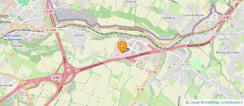 localisation de l'entreprise POLYGONIA  ARCHAMPS