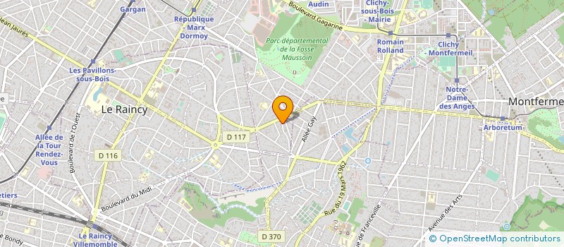 localisation de l'entreprise POLYGRAPHIC DU 93 à CLICHY-SOUS-BOIS