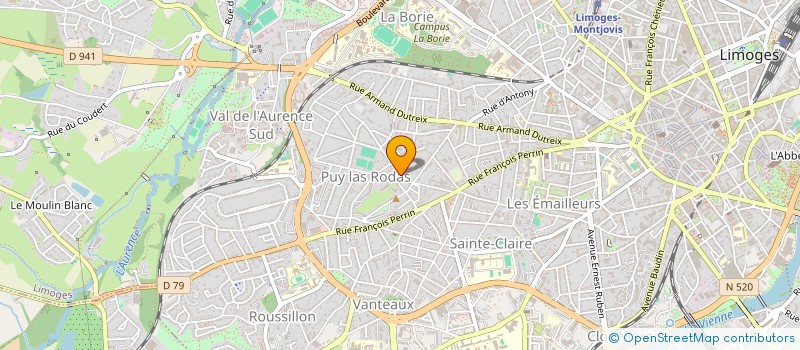 localisation de l'entreprise POLYLASE à LIMOGES