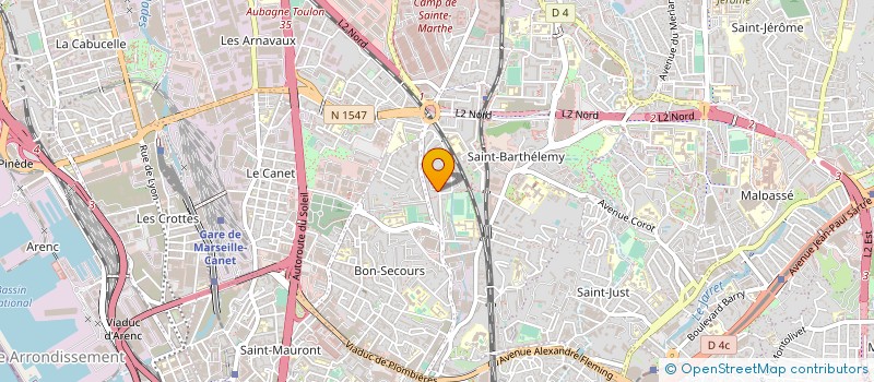 localisation de l'entreprise POLYLOG à MARSEILLE