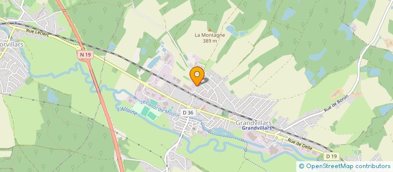 localisation de l'entreprise POLYMECA à GRANDVILLARS