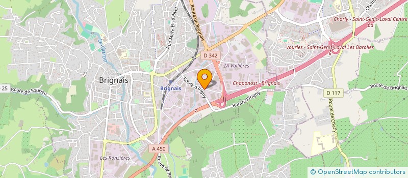 localisation de l'entreprise POLYMEX SA à BRIGNAIS