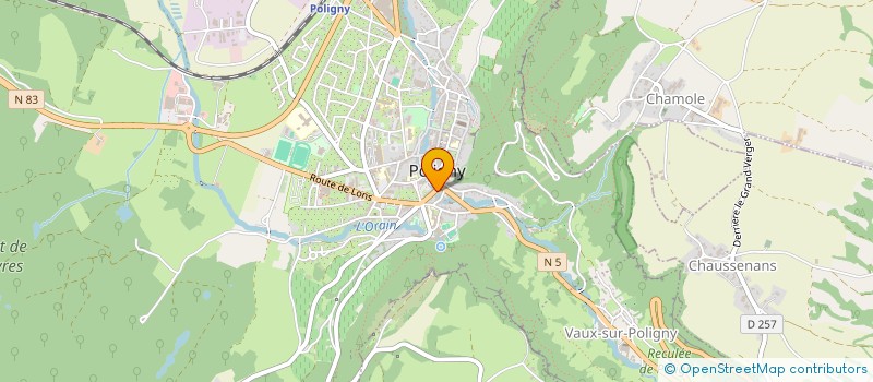 localisation de l'entreprise POLYMIX  POLIGNY