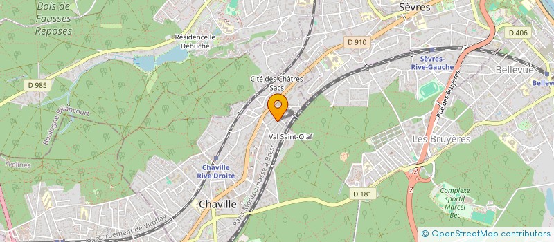 localisation de l'entreprise POLYMUZ à CHAVILLE