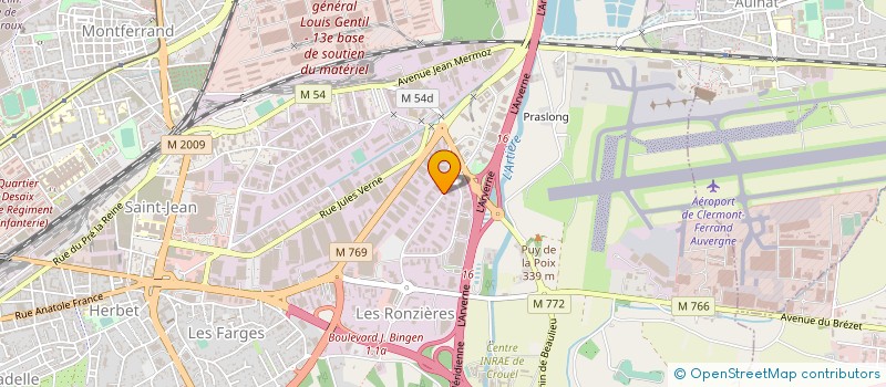 localisation de l'entreprise POLYNOME  CLERMONT-FERRAND