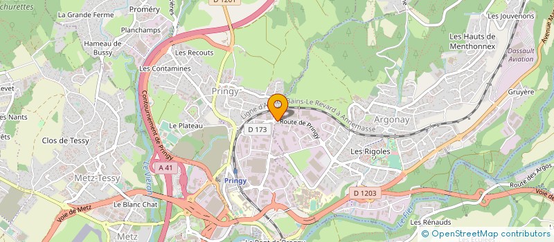 localisation de l'entreprise POLYNOMES à ARGONAY
