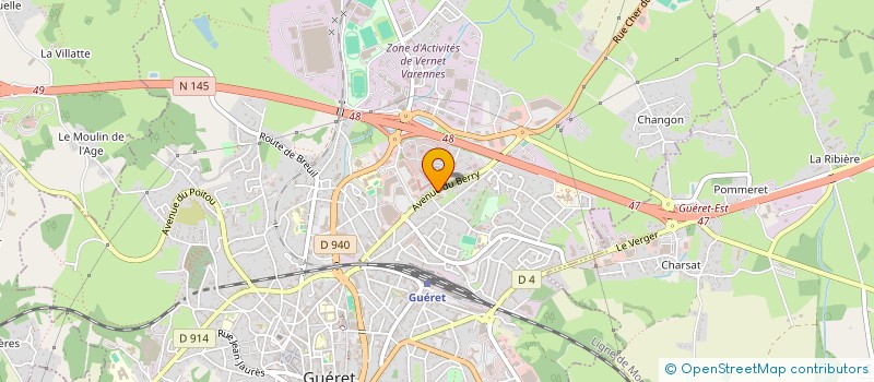 localisation de l'entreprise POLYPARK 23  GUERET