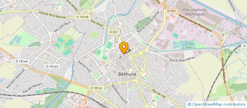 localisation de l'entreprise POLYPHONIA ACADEMIE à BETHUNE