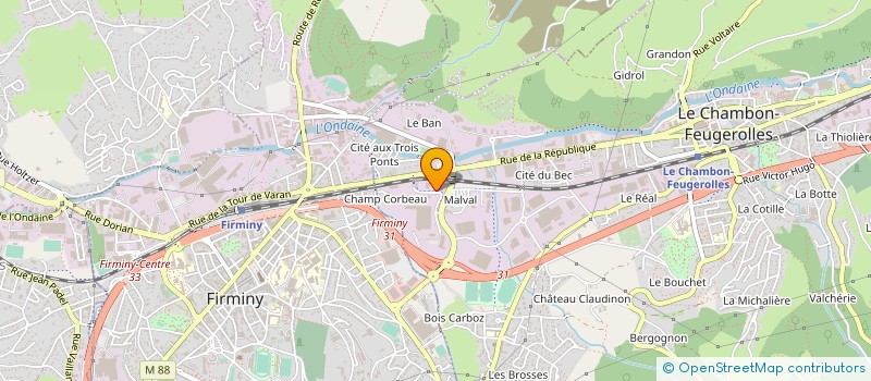 localisation de l'entreprise POLYPRO-INDUSTRIE à LE CHAMBON-FEUGEROLLES