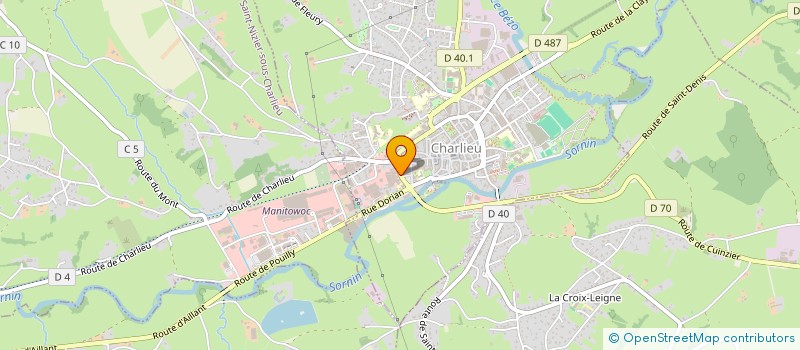 localisation de l'entreprise POLYSEMBLE LYON à CHARLIEU