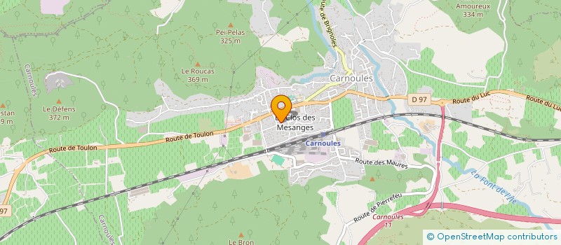 localisation de l'entreprise POLYTECH à CARNOULES